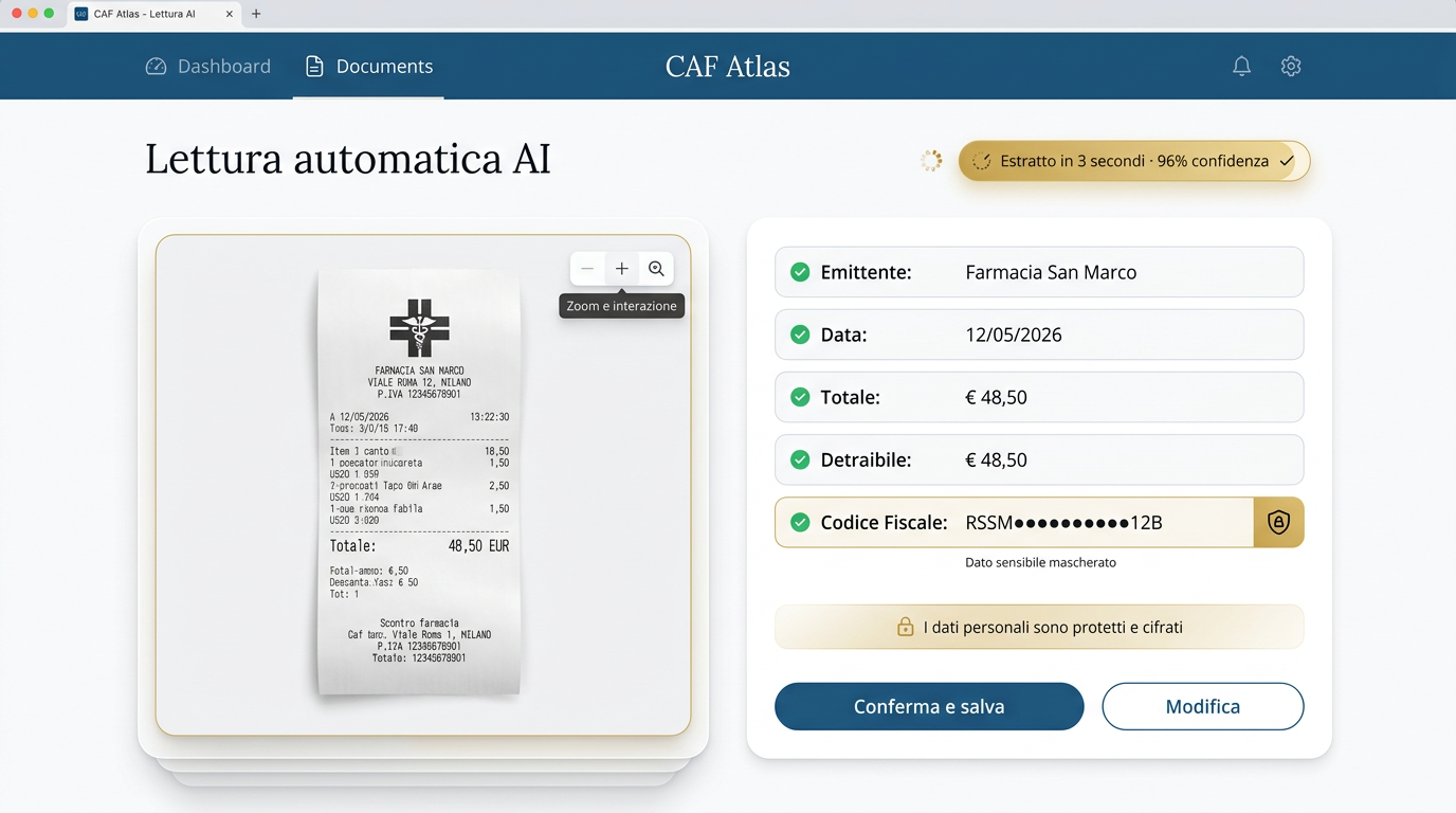 Estrazione automatica dei dati di uno scontrino